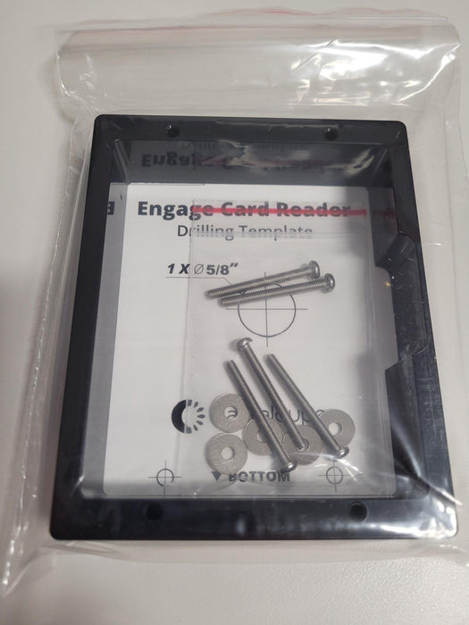 Engage card reader riser kit with drilling template, screws, and washers