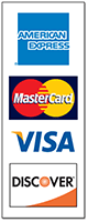 Point-of-sale Accepted Credit Card Logos Decals - Vertical